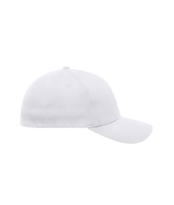 Unisex 6 Panel Elastic Fit Baseball Cap White 8546