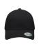 Unisex 6 Panel Elastic Fit Baseball Cap Zwart 8546
