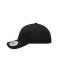 Unisex 6 Panel Elastic Fit Baseball Cap Zwart 8546
