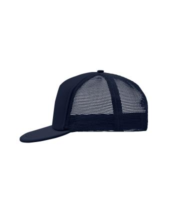 Unisex 5 Panel Flat Peak Cap Navy/navy 8547
