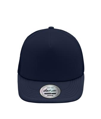 Unisex 5 Panel Flat Peak Cap Navy/navy 8547