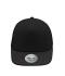 Unisex 5 Panel Flat Peak Cap Black/black 8547