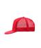 Unisex 5 Panel Flat Peak Cap Red/red 8547