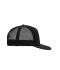 Unisex 5 Panel Flat Peak Cap Black/black 8547