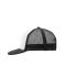 Unisex 5 Panel Flat Peak Cap White/black 8547