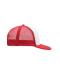 Unisex 5 Panel Flat Peak Cap White/red 8547