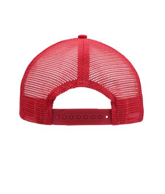 Unisex 5 Panel Flat Peak Cap White/red 8547
