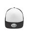 Unisex 5 Panel Flat Peak Cap Wit/zwart 8547