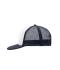 Unisex 5 Panel Flat Peak Cap Wit/navy 8547