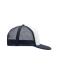 Unisex 5 Panel Flat Peak Cap Wit/navy 8547