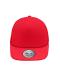 Unisexe Casquette filet visière plate 5 panneaux Rouge/rouge 8547