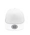 Unisexe Casquette filet visière plate 5 panneaux Blanc/blanc 8547