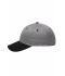 Unisex 6 Panel Brushed Sandwich Cap Light-grey/black/light-grey 8554