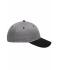 Unisex 6 Panel Brushed Sandwich Cap Light-grey/black/light-grey 8554