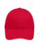 Unisex 6 Panel Brushed Sandwich Cap Red/white 8554