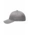 Unisex 6 Panel Brushed Sandwich Cap Light-grey/white 8554