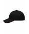 Unisex 6 Panel Brushed Sandwich Cap Black/red 8554