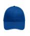 Unisex 6 Panel Brushed Sandwich Cap Royal/white 8554