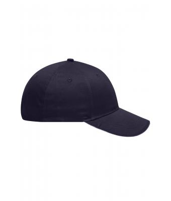 Unisex 6 Panel Brushed Sandwich Cap Navy/white 8554