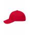 Unisex 6 Panel Brushed Sandwich Cap Red/white 8554