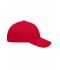 Unisex 6 Panel Brushed Sandwich Cap Red/white 8554