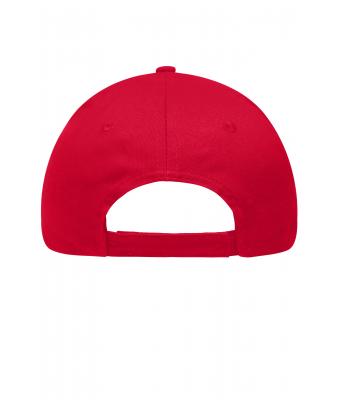 Unisex 6 Panel Brushed Sandwich Cap Red/white 8554