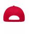 Unisex 6 Panel Brushed Sandwich Cap Red/white 8554