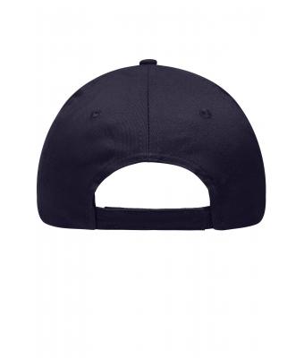 Unisexe Casquette sandwich brossée 6 panneaux Marine/blanc 8554