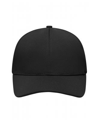 Unisex 6 Panel Sport Mesh Cap Black 8558