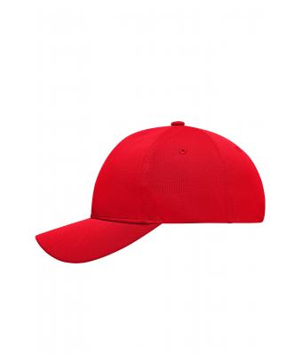 Unisex 6 Panel Sport Mesh Cap Red 8558