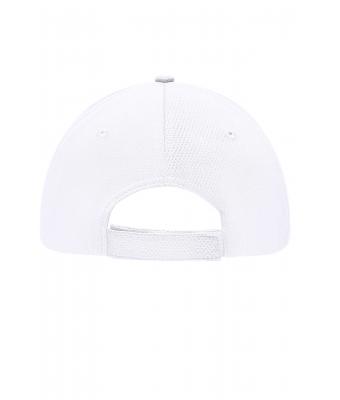 Unisex 6 Panel Sport Mesh Cap White 8558