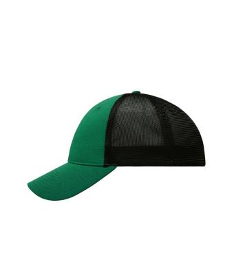 Unisex 6 Panel Elastic Fit Mesh Cap Green/black 8687