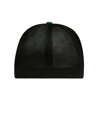 Unisex 6 Panel Elastic Fit Mesh Cap Green/black 8687
