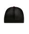 Unisex 6 Panel Elastic Fit Mesh Cap Red/black 8687
