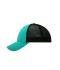 Unisex 6 Panel Elastic Fit Mesh Cap Turquoise/black 8687