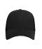 Unisex 6 Panel Elastic Fit Mesh Cap Zwart/zwart 8687