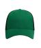 Unisex 6 Panel Elastic Fit Mesh Cap Groen/zwart 8687