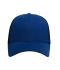 Unisex 6 Panel Elastic Fit Mesh Cap Royal/zwart 8687