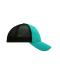 Unisex 6 Panel Elastic Fit Mesh Cap Turquoise/zwart 8687