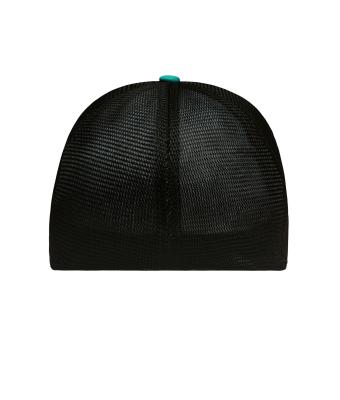 Unisex 6 Panel Elastic Fit Mesh Cap Turquoise/zwart 8687