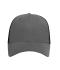 Unisex 6 Panel Elastic Fit Mesh Cap Donkergrijs-melange/zwart 8687
