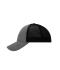 Unisex 6 Panel Elastic Fit Mesh Cap Donkergrijs-melange/zwart 8687