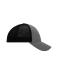 Unisex 6 Panel Elastic Fit Mesh Cap Donkergrijs-melange/zwart 8687