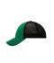 Unisex 6 Panel Elastic Fit Mesh Cap Green/black 8687