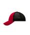 Unisex 6 Panel Elastic Fit Mesh Cap Red/black 8687