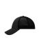 Unisex 6 Panel Elastic Fit Mesh Cap Zwart/zwart 8687