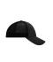 Unisex 6 Panel Elastic Fit Mesh Cap Zwart/zwart 8687