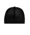 Unisex 6 Panel Elastic Fit Mesh Cap Zwart/zwart 8687