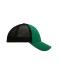 Unisex 6 Panel Elastic Fit Mesh Cap Groen/zwart 8687