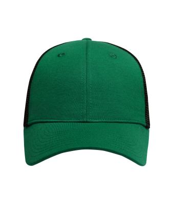 Unisex 6 Panel Elastic Fit Mesh Cap Groen/zwart 8687